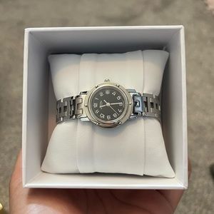 Authentic Hermès Clipper watch in stainless steel Ref:CL4.210 Circa 1990